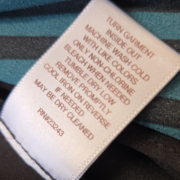 Eva Mendes for New York & Company Teal and Black Striped Dress - Picture 10 of 12